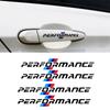 4PCS/SET Newest M Performance Logo Side Door Handle Sticker - for all hj1 models: F10, F20, F30, E90, E60, E46, E39, X3, X5, G30 1jh