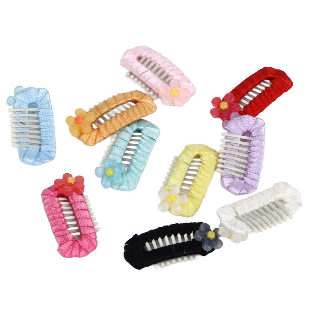 10Pcs Organza Bow Dog Hair Clip Light Weight Pet Head Flower Pet Hair Accessory Daily Wear