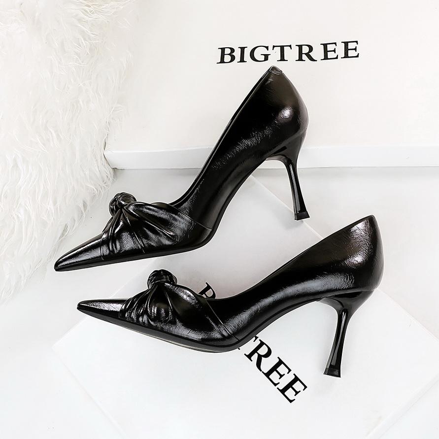 Sexy noční klub Tenké podpatky Super vysoké podpatky Mělká ústa Špičatá mašle Jednobotky Vysoké podpatky Dámské boty