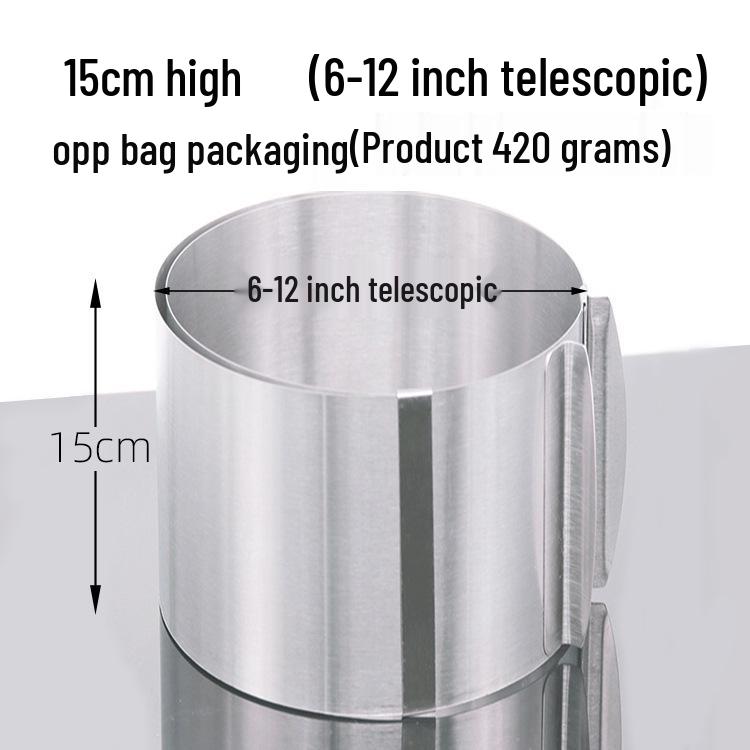 Set mit 9 Mousse-Ringen aus Edelstahl, 15,24-30,48 cm Kuchenback- und Käsekuchen-Schichtformen