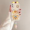 KEYSION Cute Ear 3D Cartoon Case for iPhone XS Max X with Bracelet Soft Silicone Shockproof Phone Back Cover for iPhone XR