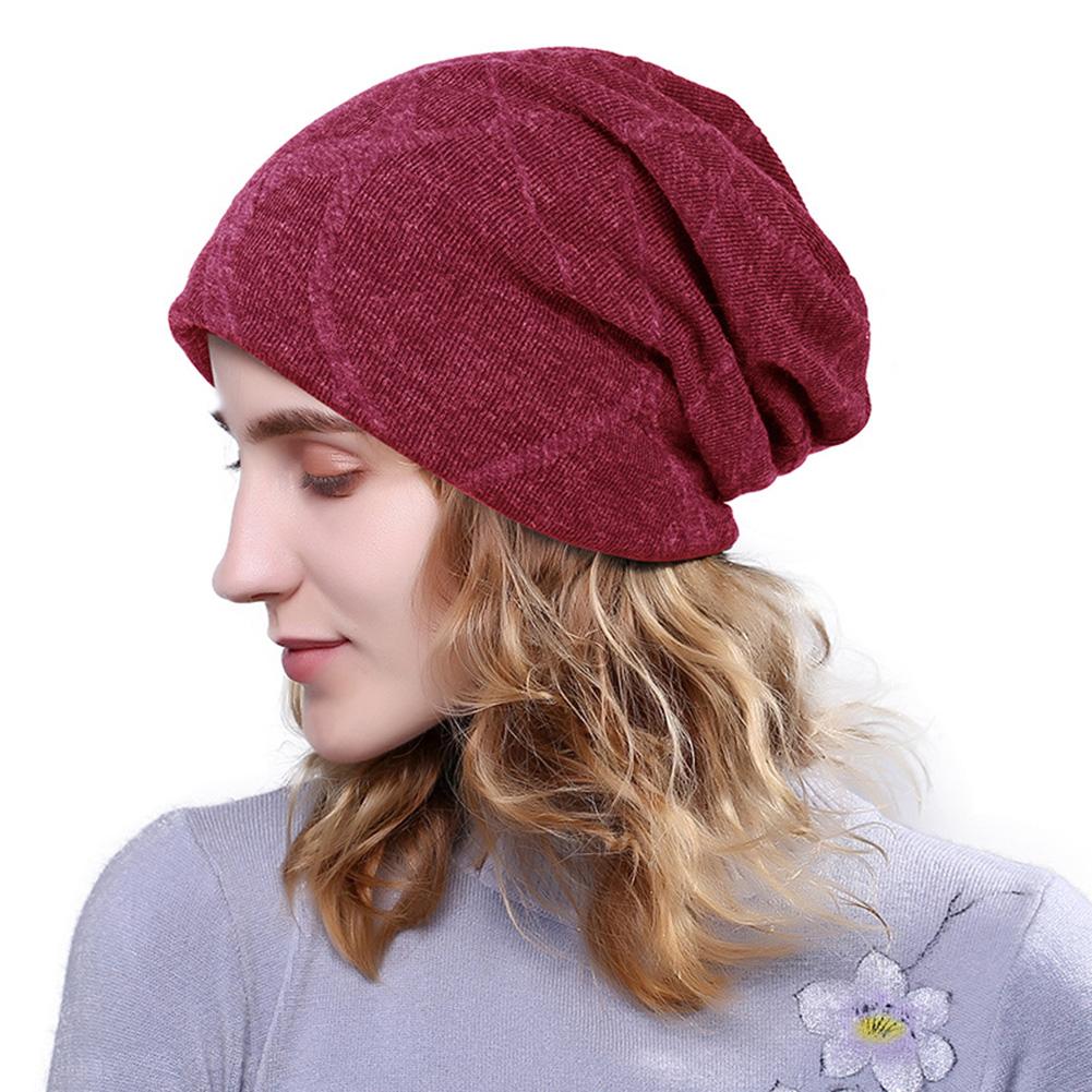 Men Women Outdoor Thickened Plush Keep Warm Cap Unisex Autumn Winter Simple Stylish Turban Bonnet Hat