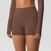 Women Sports Shorts High Waist Yoga Shorts Body Shaping Peach Butt Effect Tummy Control Shorts Elastic Waistband Solid Color Cropped Pants for Running