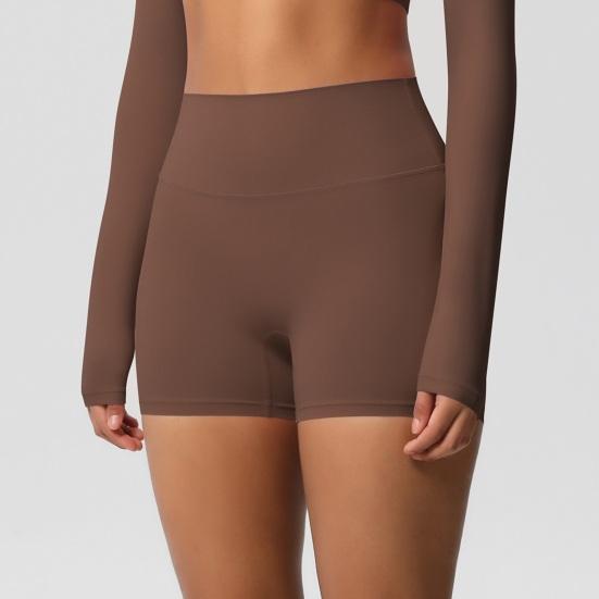 Women Sports Shorts High Waist Yoga Shorts Body Shaping Peach Butt Effect Tummy Control Shorts Elastic Waistband Solid Color Cropped Pants for Running