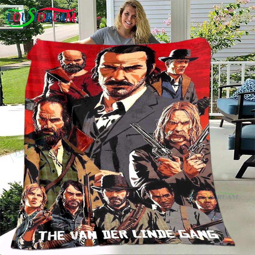 Popular Game Role A-Arthur Morgan Four Seasons Blanket Sofa Cover Travel Bed Plush Blanket Travel Office Break Blanket Gift