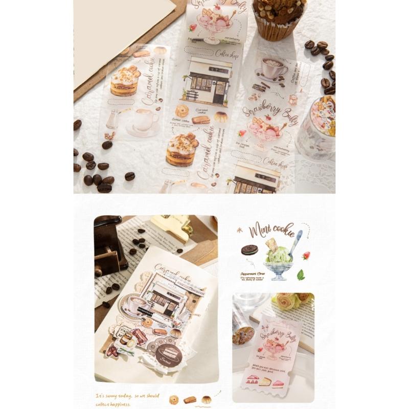 Aesthetic Decorative Tape 6mmX2M Clear PET Tape Scrapbooking Tape for Scrapbooking Journal Photo Album and Wrapping