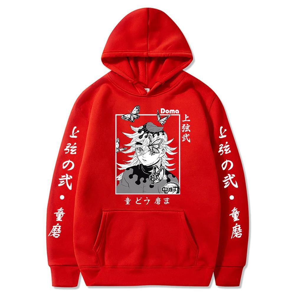 Anime Hoodie Douma Grafikdruck Kapuzenpullover Herren Damen Harajuku Pullover Streetwear Unisex Herbst/Winter Plüsch