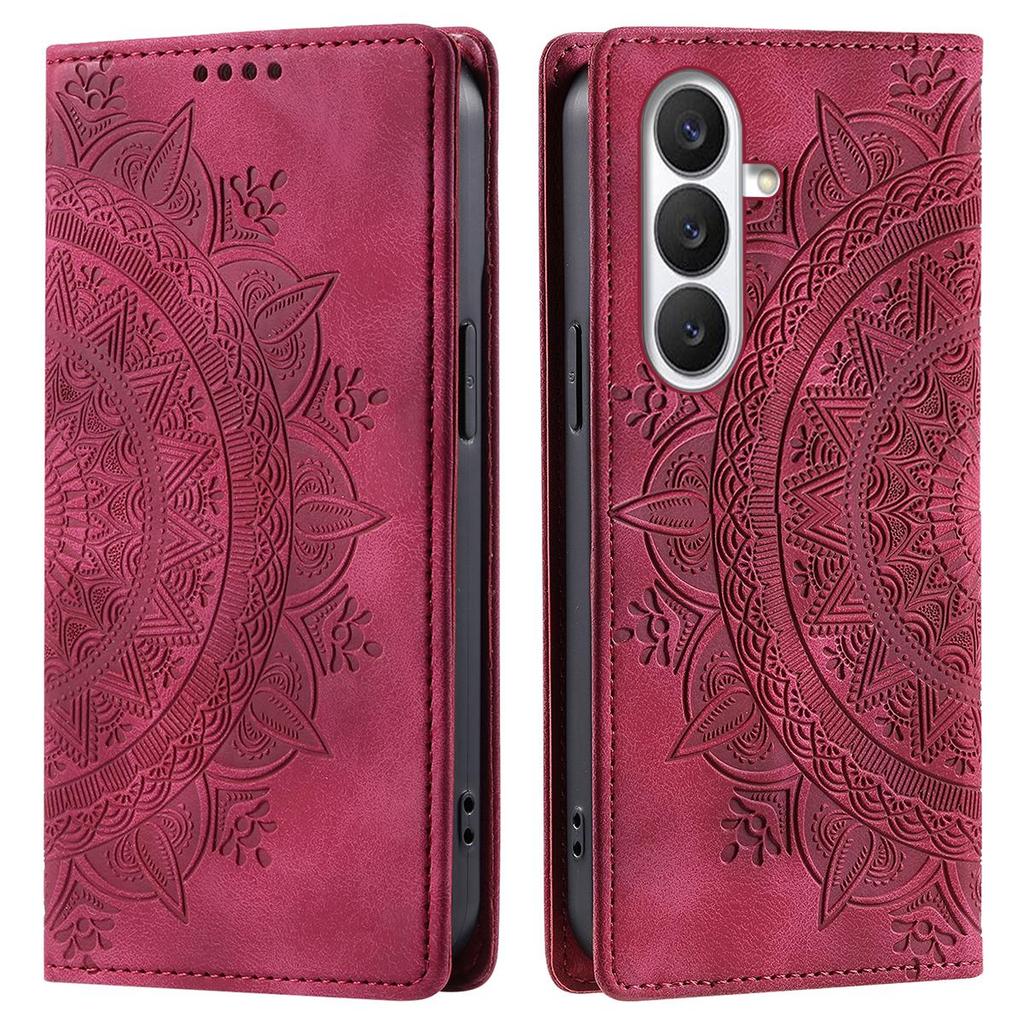 for Samsung Galaxy A55 5G,A54,A37,A36,A35 Mandala Embossed PU Leather Flip Wallet Case Magnetic Closure Cover