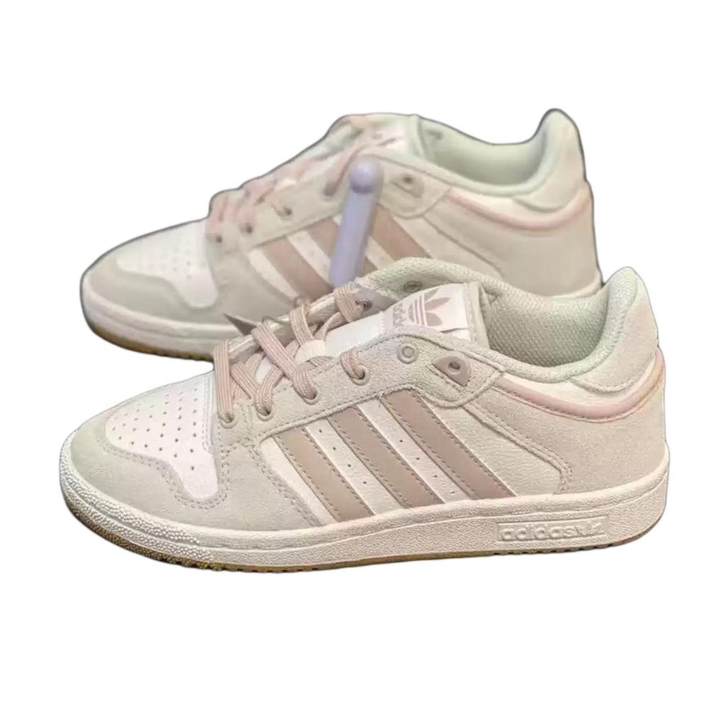 adidas Série Trefoil Originals Polyvalentes Confortables Légères Baskets Basses Baskets Unisexe Rose Blanc JI3360