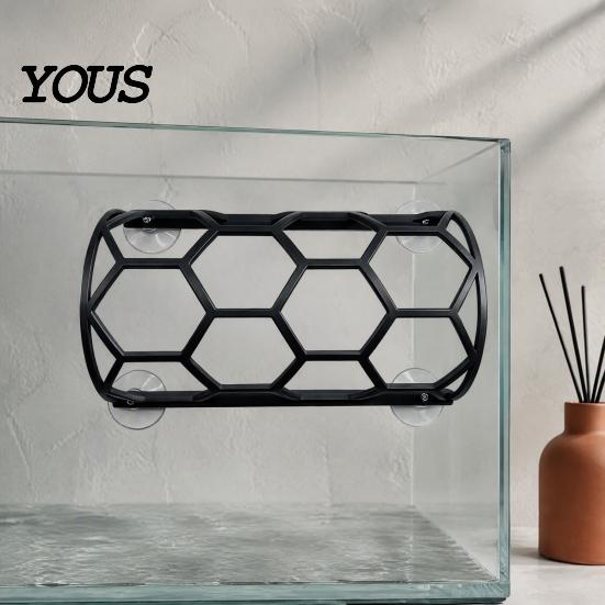 Wall Mounted Reptile Hide Honeycomb Climbing Shelf, Suction Cup Snake Tunnel Hide, Rest Platform Modular Terrarium Furniture for Ball Python,