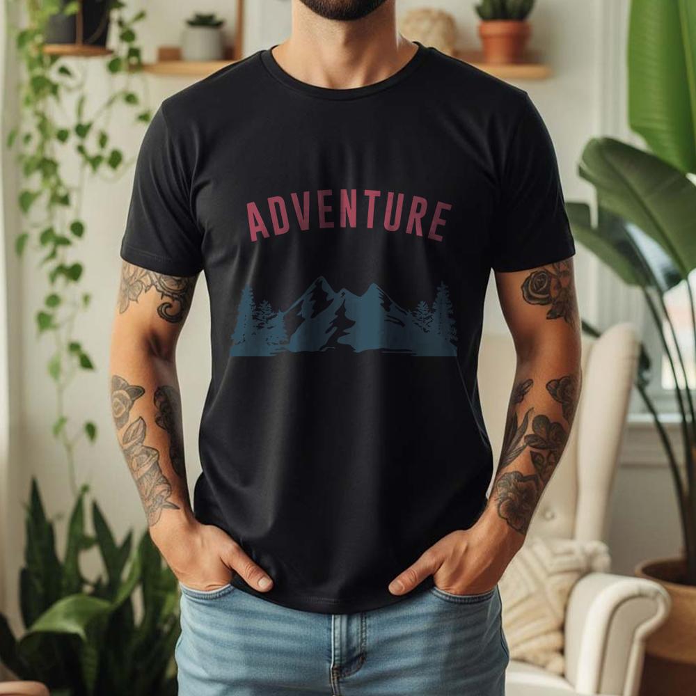 New Summer Unisexs 100 Pure Cotton TShirt Adventure Wanderlust Outdoor Camping Vintage Style Casual Breathable Short Sleeve
