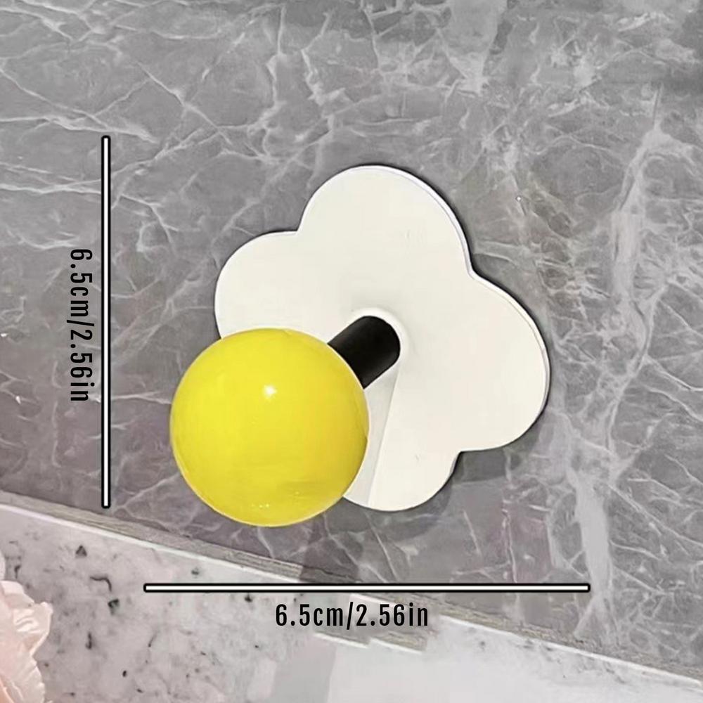 No Drill Hooks Storage hook Strong Adhesive Flower Shaped Stick On Hooks Towel Rack For Home Kitchen Bathroom