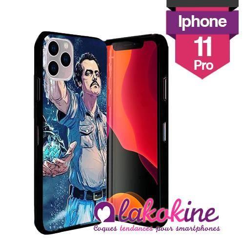 Coque Silicone Iphone 11 Pro Pablo escobar caricature