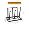 Drying Shelf Home Storage Mug Hooks Metal Cup Drying Rack with 6 Hooks Non-Slip Silicone for Mugs, Glasses, and Bottles