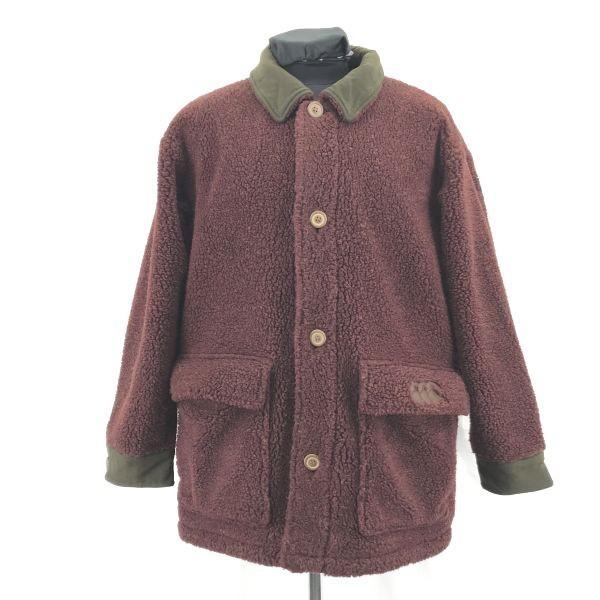 

Excellent/Canterbury/Thick Fleece Boa Jacket/S/Red/Check Lining/Logo Embroidery/Rugby(USED)