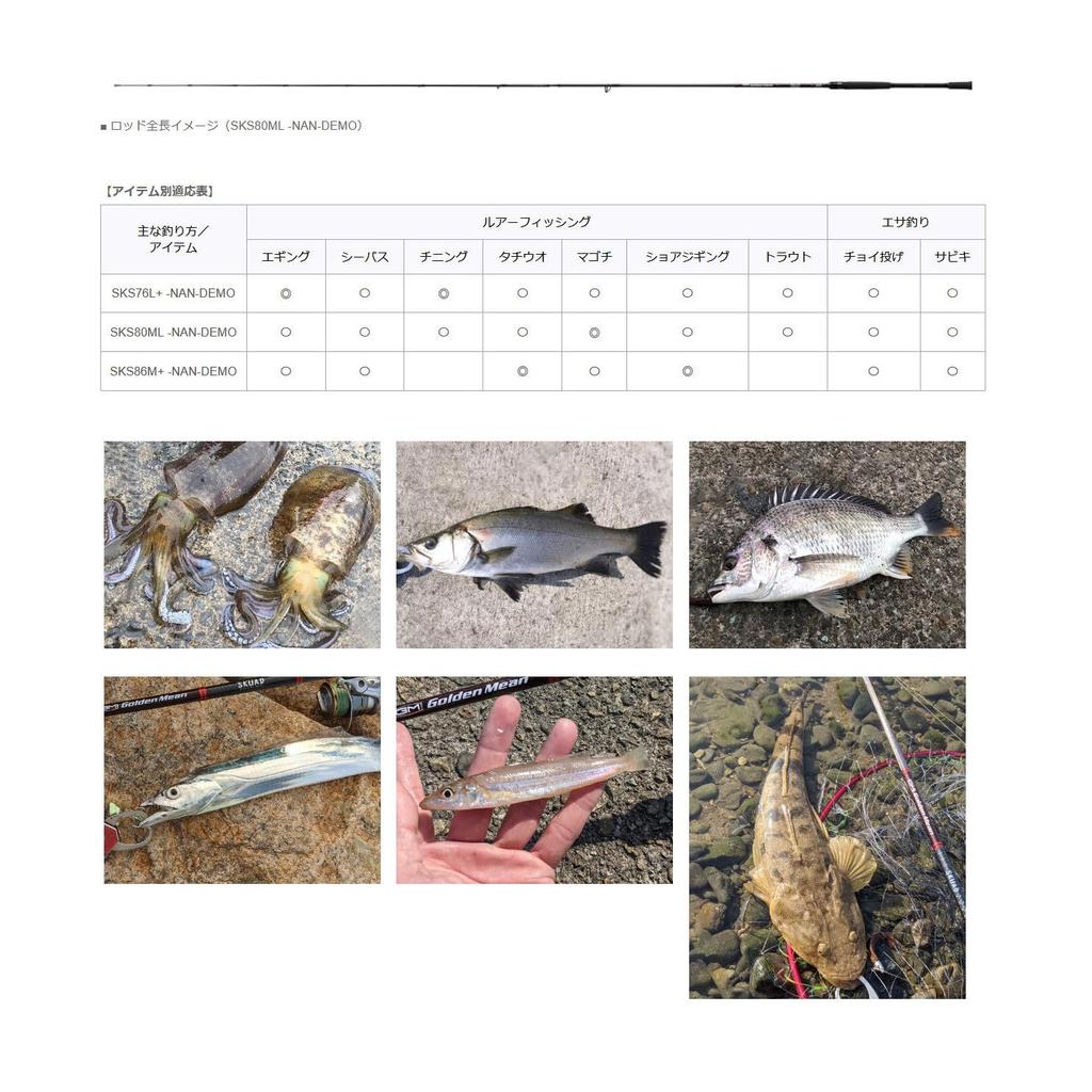 Golden Mean SKUADGM Collaboration SKS76L+ NAN-DEMO Squad Nan-DEMO All-round Multi Rod 7.6ft