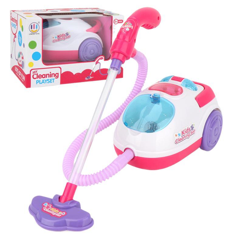 Children's Electric Vacuum Cleaner Toy with Sound and Light Effects