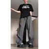 American Ruched Cargo Pants Men's Autumn Stylish Pants Niche Style Drape Wide Leg Handsome Quick-Drying Paratrooper Pants