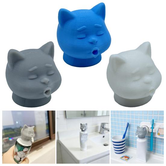 Vomiting Cat Toothpaste Dispenser Kitten Head Toothpaste Topper Bathroom Toothpaste Dust Protection Cap Cover Prank