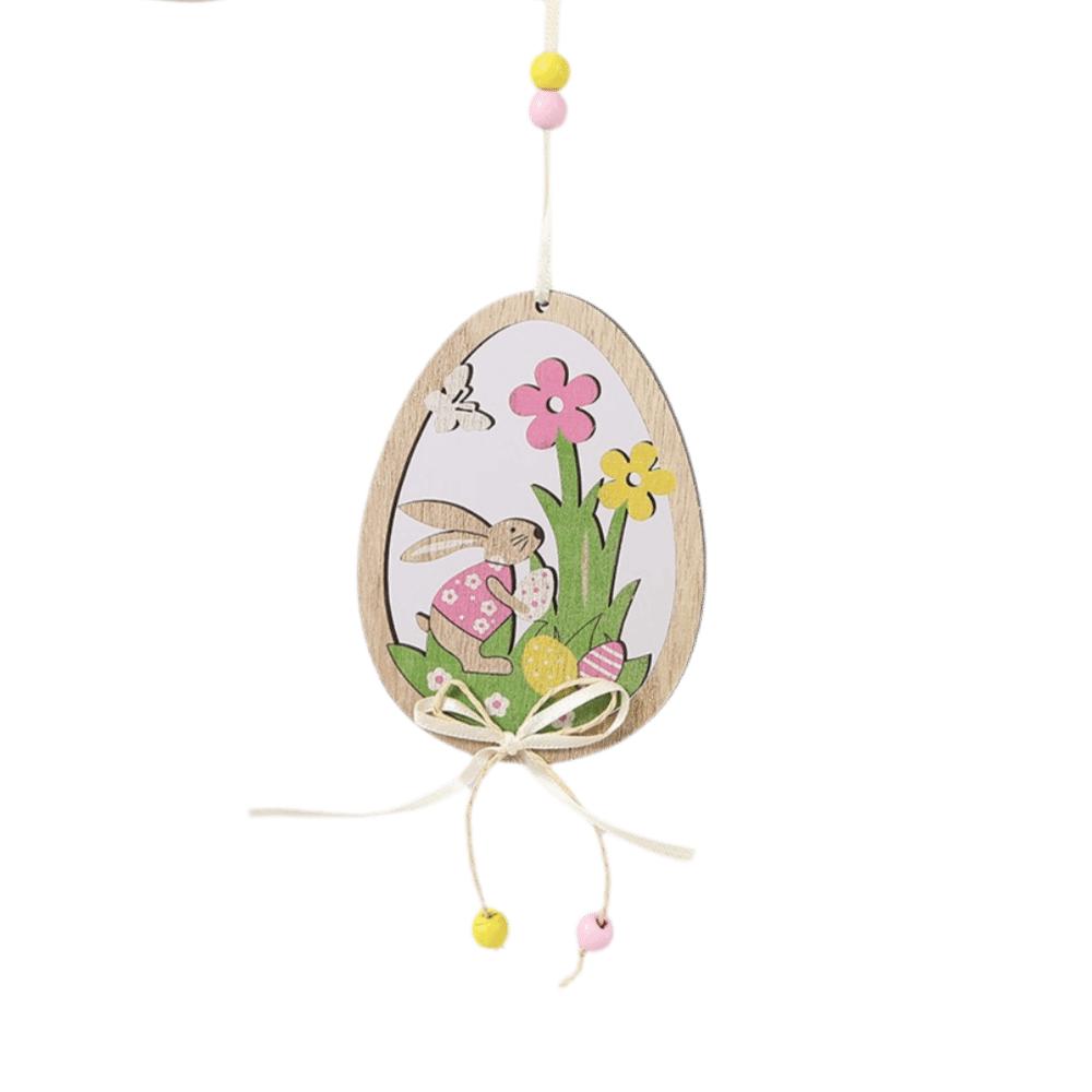 Easter Decor Easter Ornaments Wood Material Hanging Ornaments Wooden Ornaments  Outdoor Decor
