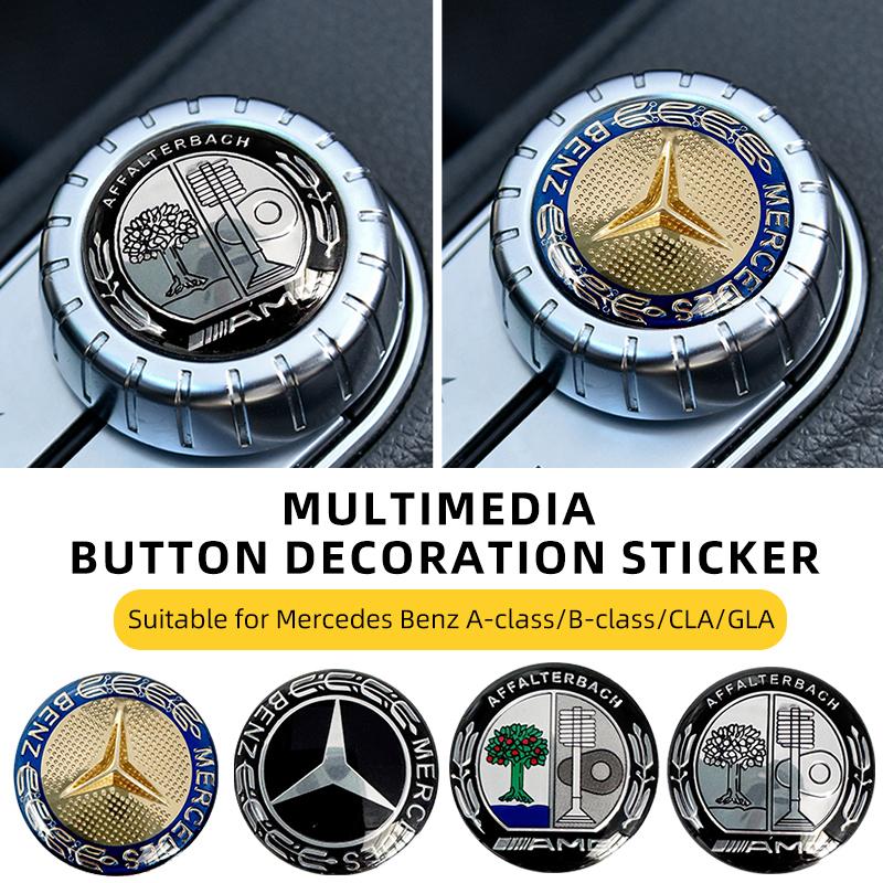 Dekorativa Klistermärken för Bilens Multimediaknapp För Mercedes-benz AMG Barbosa W205 C300 W203 W206 W108 W124 W126 W140 W168 W169 W176 GLC