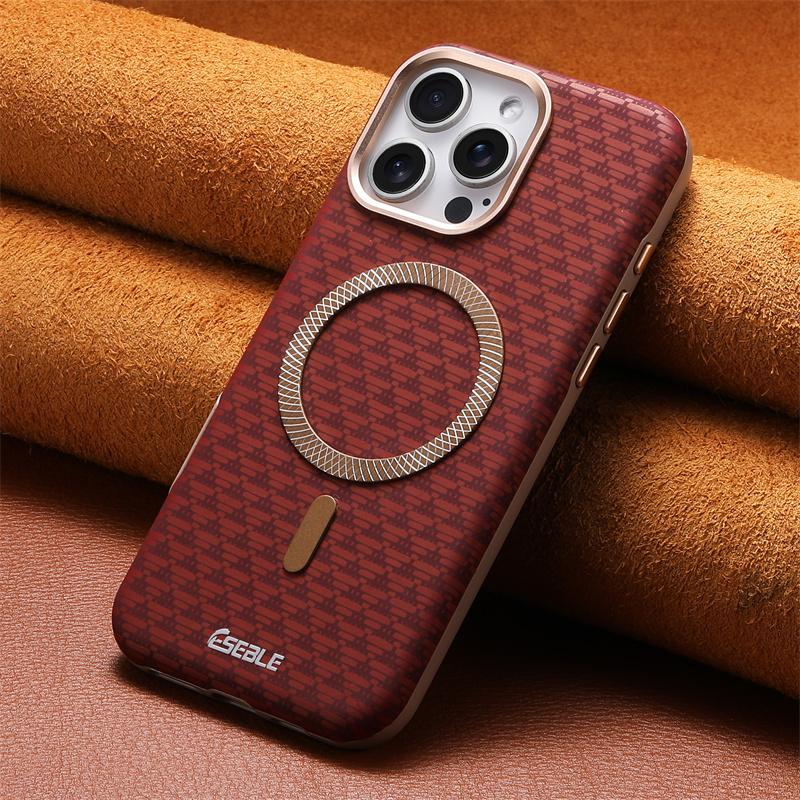 

PU Leather Magnetic For Magsafe Phone Case For For Iphone 13 14 15 16 17 Pro Max 16 Plus wireless charging shockproof Cover For iPhone 17 ProMax