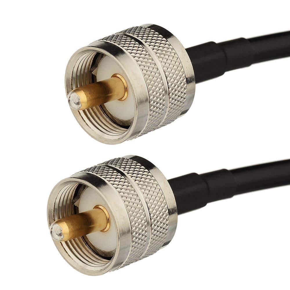 Rfsupplier MP-MP Coaxial Cable, RG58 100cm Extension Cable with M-Type Coaxial Switcher for SWR Meters [30-Day Warranty]