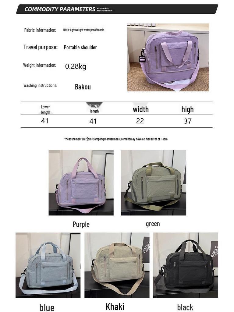 Expandable Women's Lightweight Yoga & Travel Handbag – Durable, Casual Fitness Bag for Short Trips