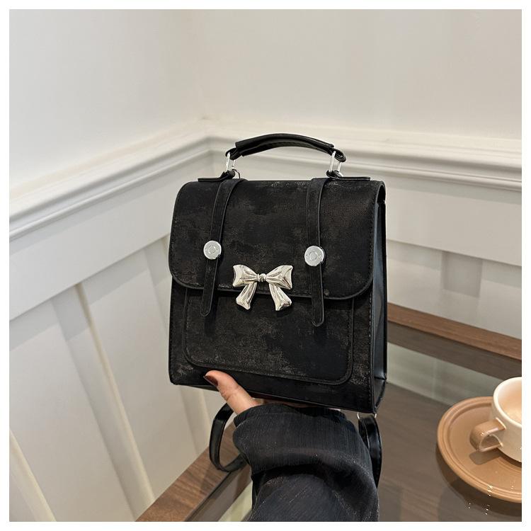 2025 Casual New Fashion College Style Butterfly Personality Large Capacity Foreign Style Single Shoulder Oblique Span Portable Double Backpack Female