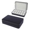 Luxury PU Leather Zipper Watch Jewelry Collection Storage Box Watch Gift Organizer Display Box for Men and Women