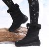 Winter Snow Boots Women Waterproof Suede Warm Plush Non-Slip Rubber Skiing Hiking Shoes Stylish Winter Essential Causal Shoes