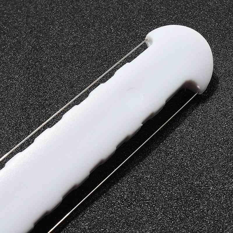Cheese Butter Slicer Pissza Knife Sharp Cutter Soft Handle Cutter White Useful Kitchen Cheese Tools