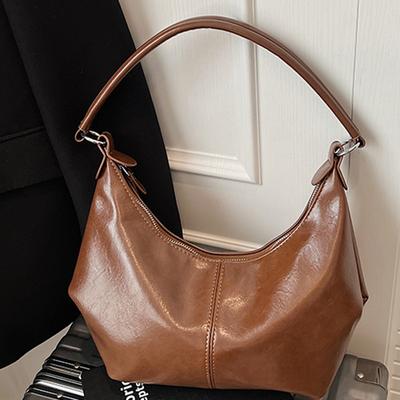 Retro Commuter Bag Women's Bag 2025 Autumn New Trend Fashion Shoulder Tote Bag Large Capacity Armpit Bag