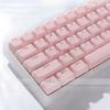 136 Key Crystal Transparent MDA Type Keycap Set PC+PBT White Pink Jelly Caps for MX Mechanical Keyboard