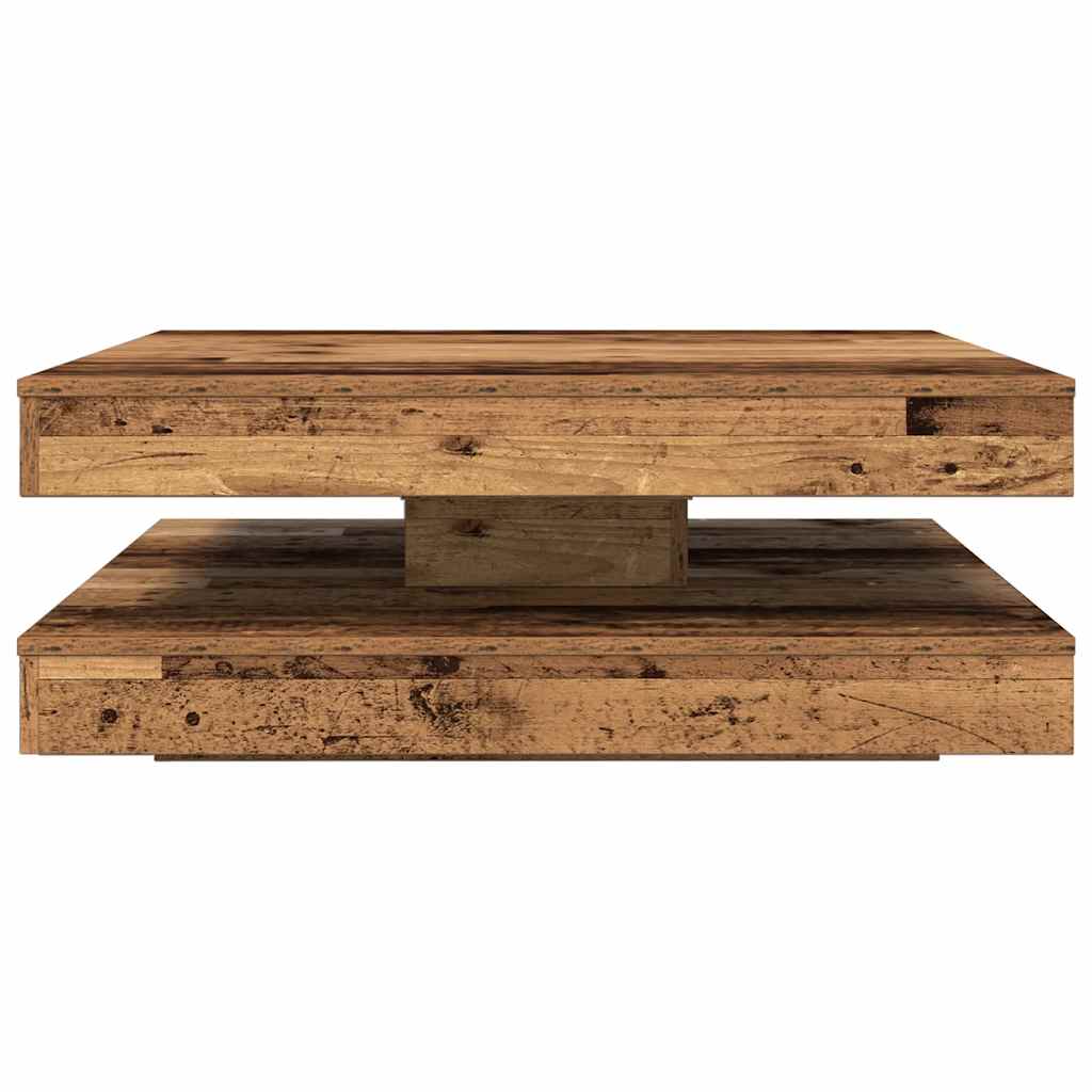 Vidaxl Couchtisch 360 Grad drehbar Altes Holz 90X90X34,5 Cm