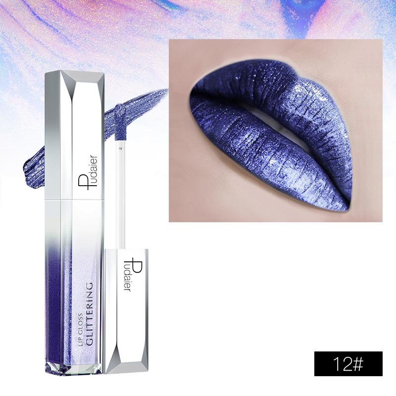 Pudaier Rossetto lucidalabbra idratante perlato Star Glitter Lip Gloss