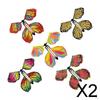 2x5 Pieces Clockwork Butterfly Rubber Band Powered Toy Fairies Flying for Party Great