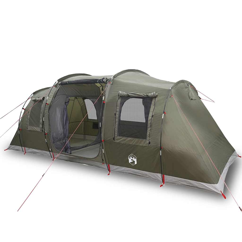 Vidaxl Tourist Tent, 4-Person, Tunnel, Olive, Waterproof