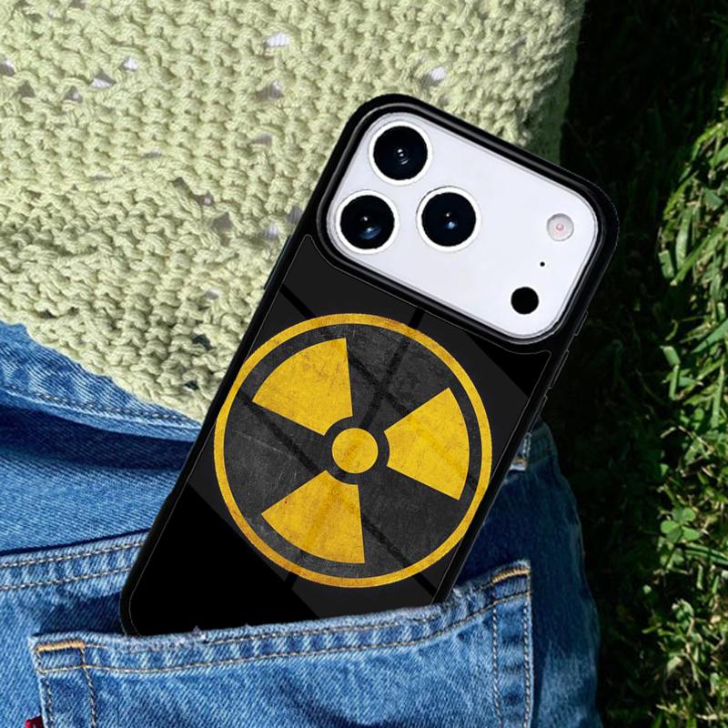 Nuclear Radiation Warning Sign Mobile Phone Case Compatible with IPhone 17 16 15 14 13 12 11Pro Max 17 Air Cover