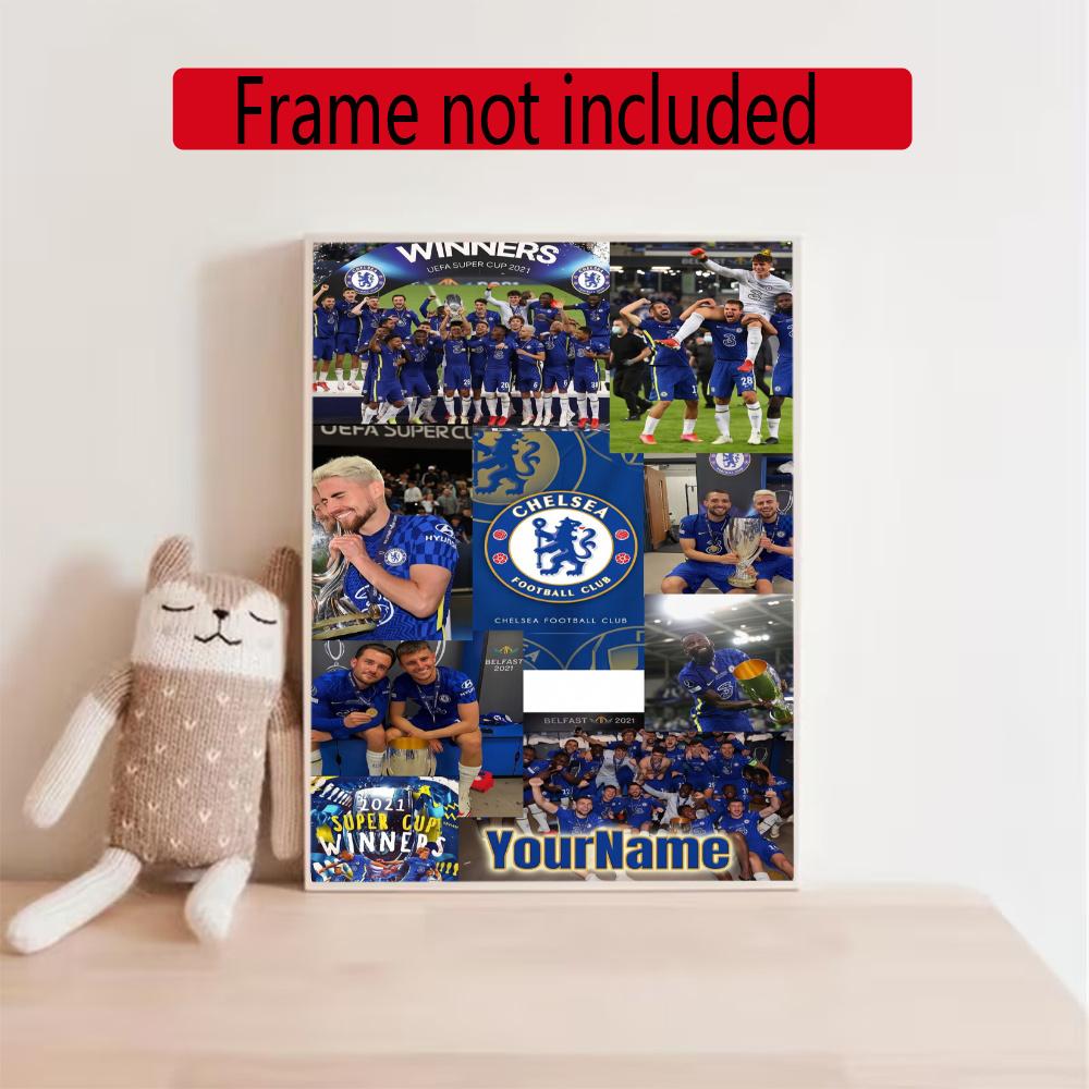 Chelsea Fc Customize Your Name Diamond Painting Round Diamond Rhinestones Mosaic Diamond Embroidery Wall Paintings Rhinestones Gift Frameless