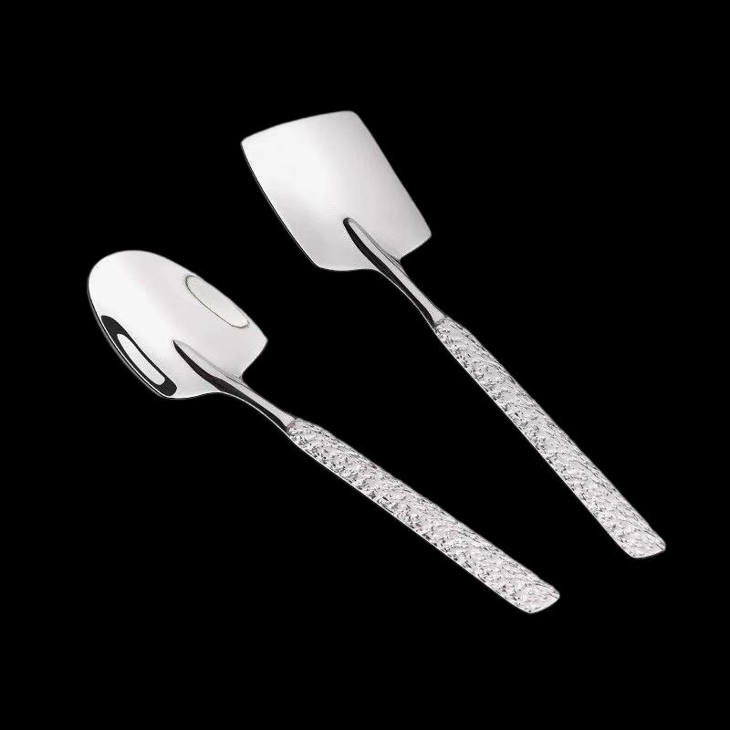 Pabei Stainless Steel Shovel Dessert Spoons - 2 Pack