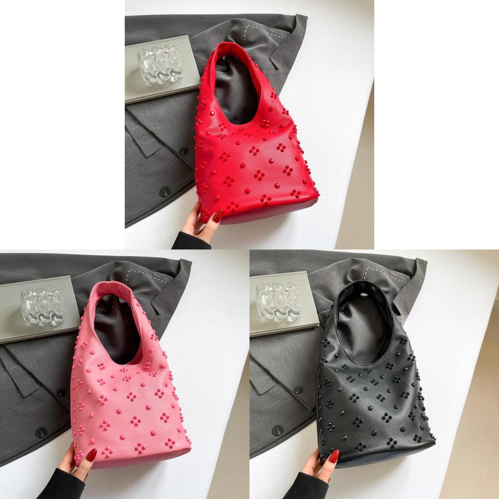 Crossborder Fashion Large Capacity Bucket Bag With Rivets For Daily Fashion And Versatile Style