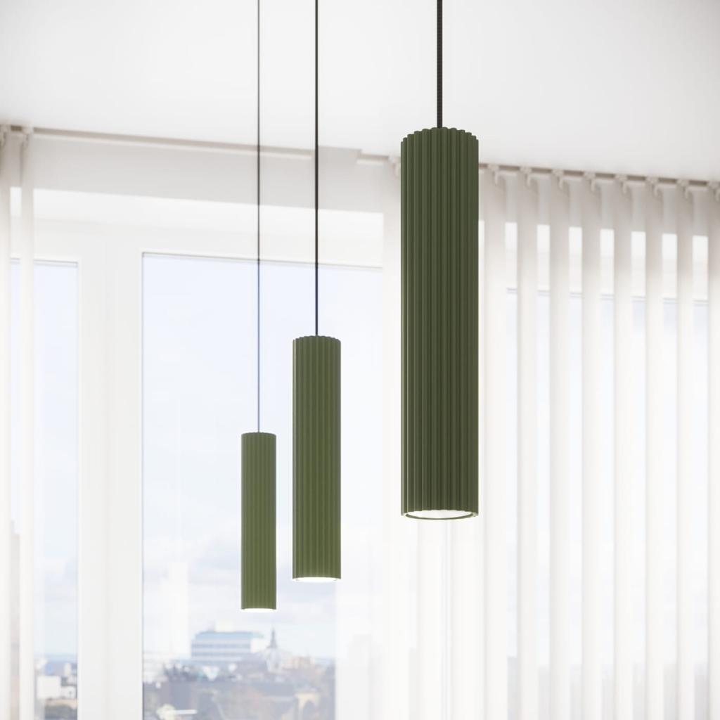Carbon 1 hanging lamp, olive green