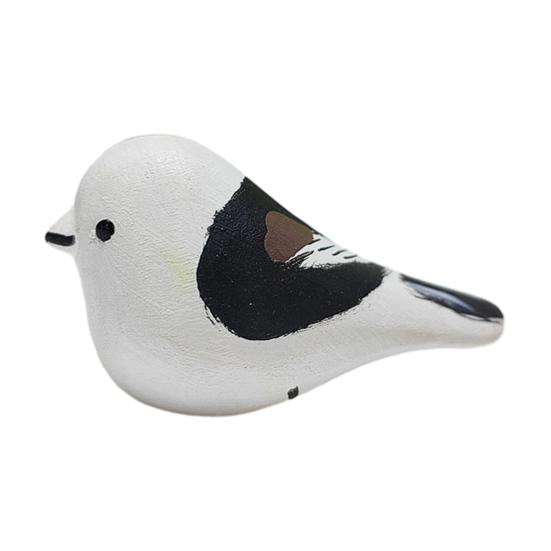 Hand Carved Wooden Bird Figurine Small Bird Statue for Home Desk Shelf Decor Housewarming D