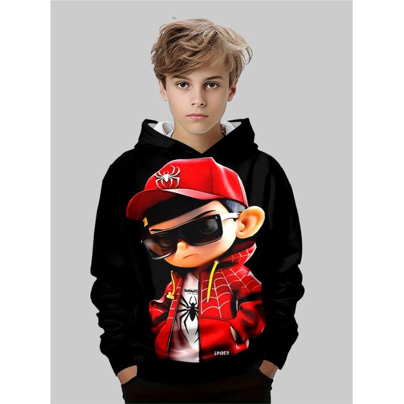 

Autumn 3D Cartoon Pattern Printed Hoodies Fashionable Casual Sports Long Sleeved Children s Boy Hooded Sweatshirts 160