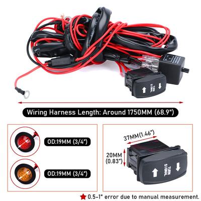 LED-Blinker- und Schalterrelais-Vorverdrahtungssatz für UTV/ATV