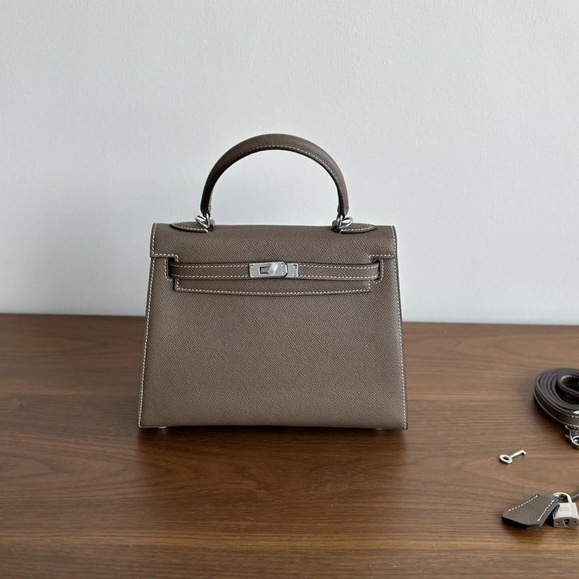 25cm Handgenähte Rindsleder Mode Ein-Schulter Tragetasche Vielseitige Allround Mini-Tasche