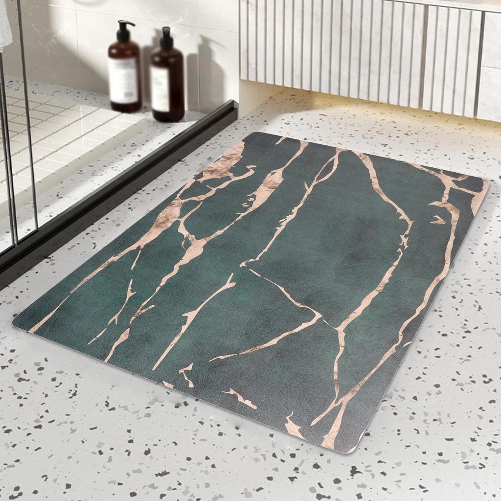 Anti-slip Rubber Bottom Mat Waterproof Quick Dry Floor Mat Diatomite Bath Mat Absorbent PU Mat Anti-Slip Bathroom Mat