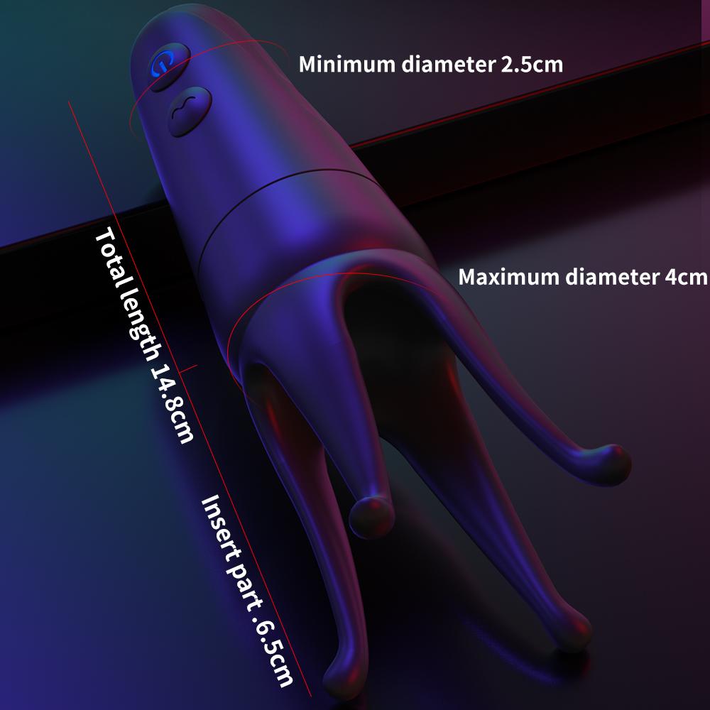 Powerful Glans Trainer Vibrator Lasting Delay Endurance Automatic Oral Climax Stimulate Massager 10 Modes Sex Toys For Men Adult