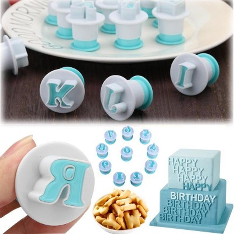 1Set Alphabet Cutter Baking Cupcake Mold Cake Decorating Tools
